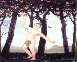 His character received a painting by Todd Clearly in the film 